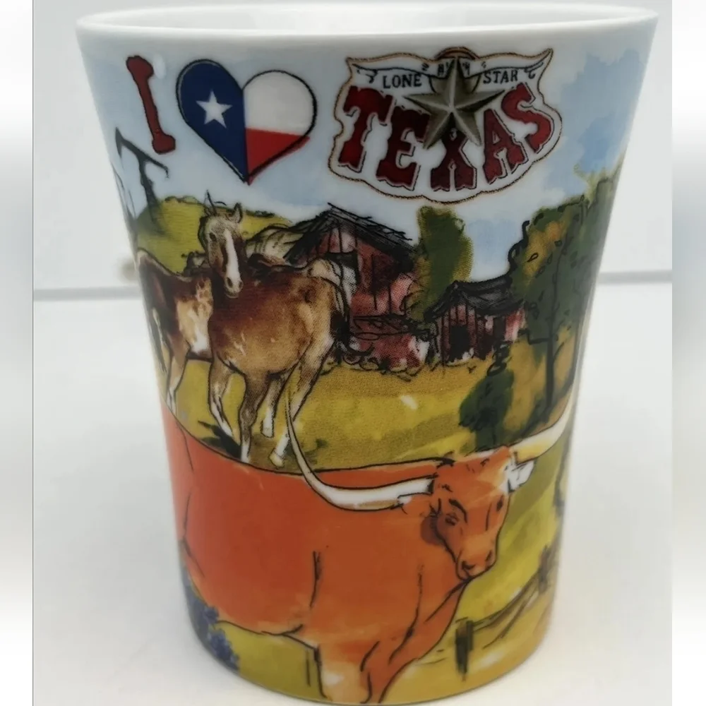 I Love Texas Mug/cup 10 Oz Lone Star State Ceramic The Post Card Factory